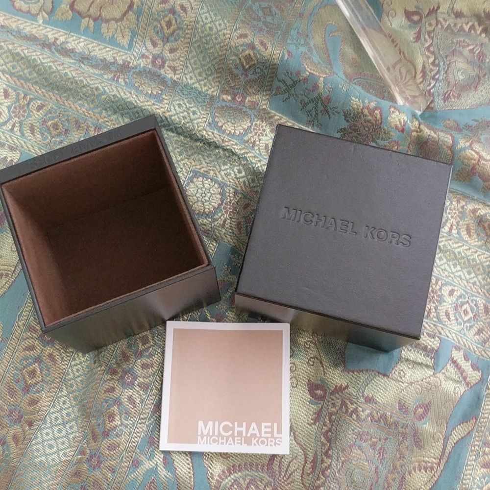 Michael Kors watch box chocolate brown color